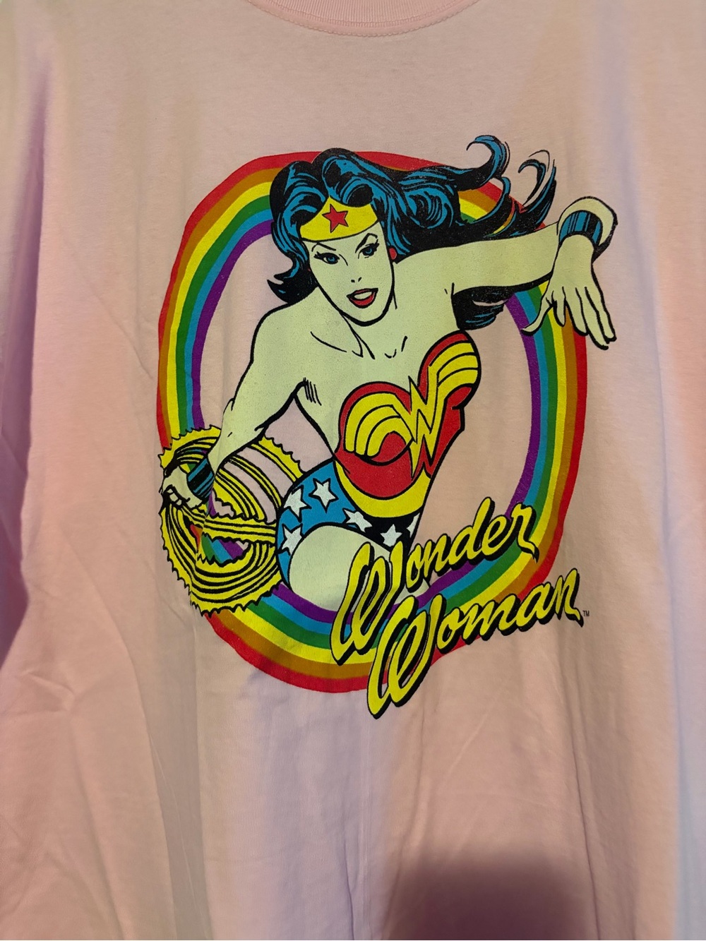 Wonder Woman Pink Graphic Skirt - Iconic Retro Superhero Print